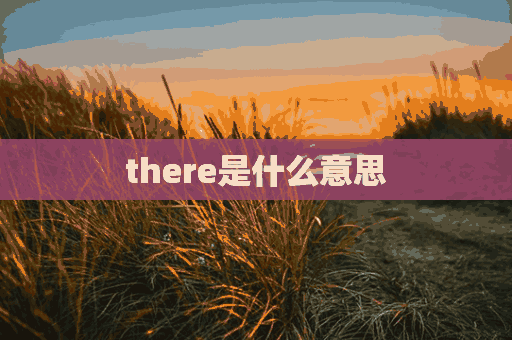 there是什么意思(These是什么意思 翻译)